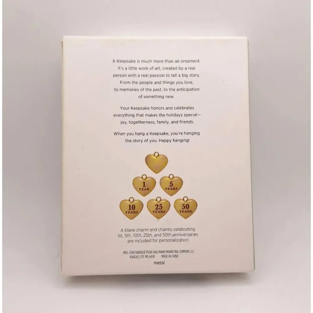 Hallmark Keepsake Our Anniversary You & Me Ornament 2019 Metal 7pc Charms Xmas - Picture 8 of 9